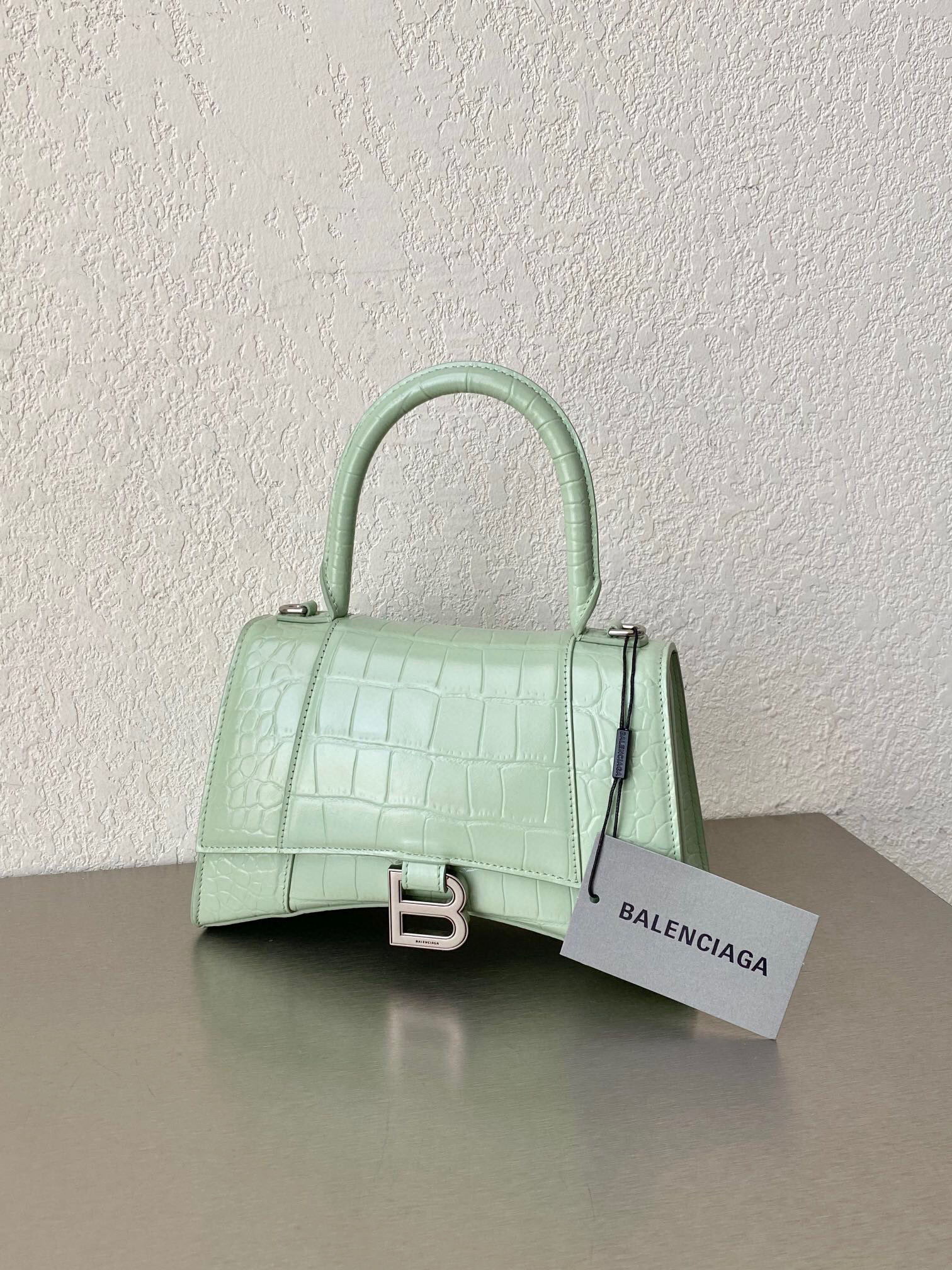 발렌시아가 Balenciaga 5935461 Hourglass 스몰 핸드백 23cm