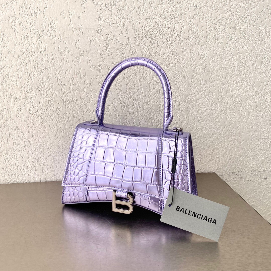 발렌시아가 Balenciaga 5935461 Hourglass 스몰 핸드백 23cm