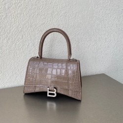 발렌시아가 Balenciaga 5935461 Hourglass 스몰 핸드백 카키색 23cm