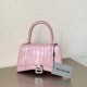 발렌시아가 Balenciaga 5935461 Hourglass 스몰 핸드백 핑크 23cm