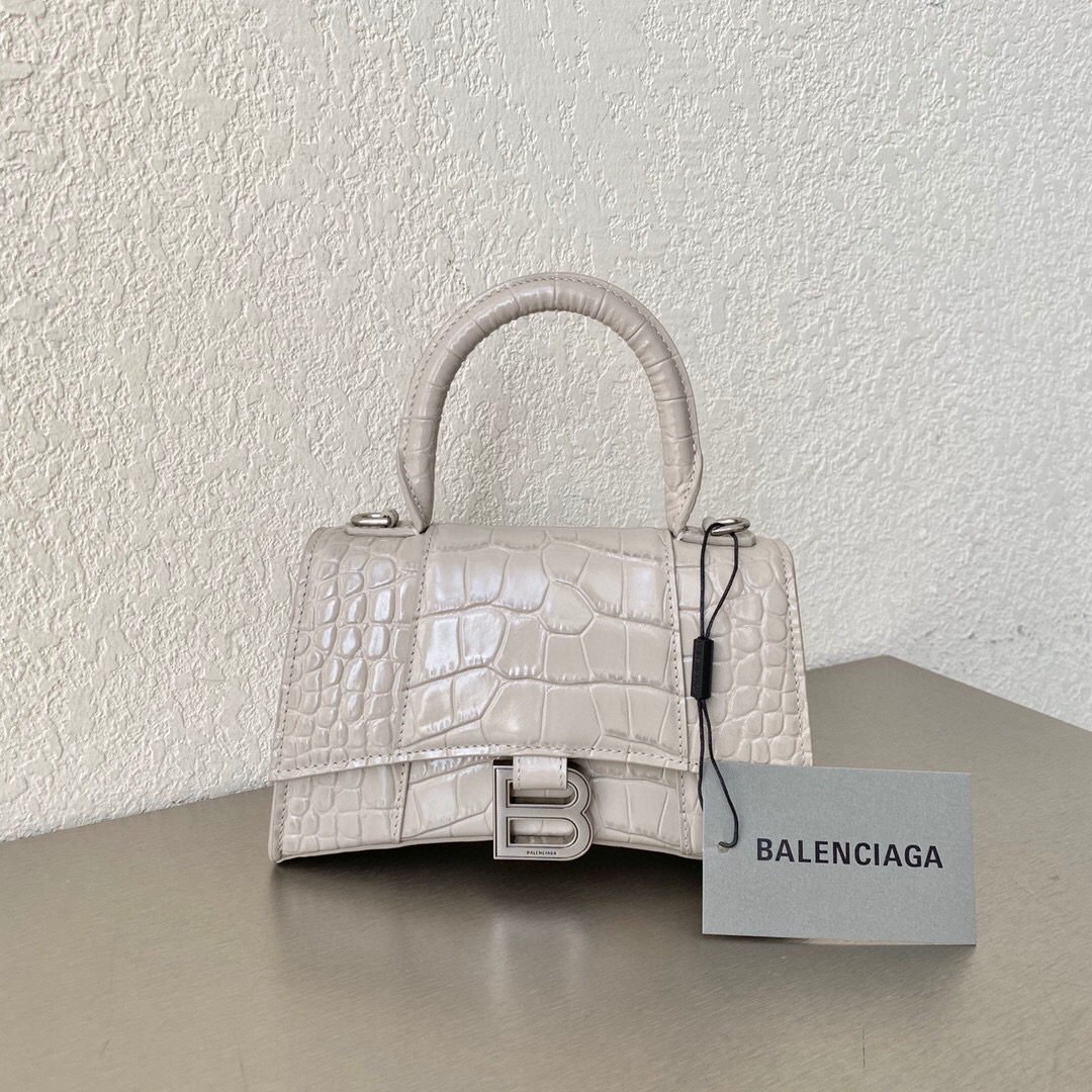 발렌시아가 Balenciaga 5928331 Hourglass XS 핸드백 19cm