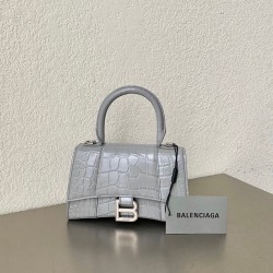 발렌시아가 Balenciaga 5928331 Hourglass XS 핸드백 그레이 19cm