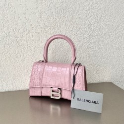 발렌시아가 Balenciaga 5928331 Hourglass XS 핸드백 핑크 19cm