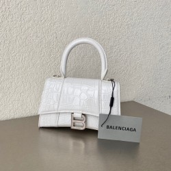 발렌시아가 Balenciaga 5928331 Hourglass XS 핸드백 화이트 19cm