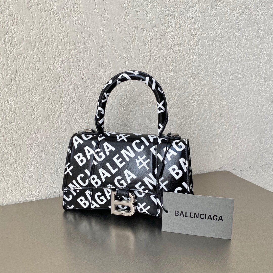발렌시아가 Balenciaga 5928331 Hourglass XS 핸드백 19cm