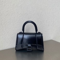 발렌시아가 Balenciaga 5928331 Hourglass XS 핸드백 블랙 19cm