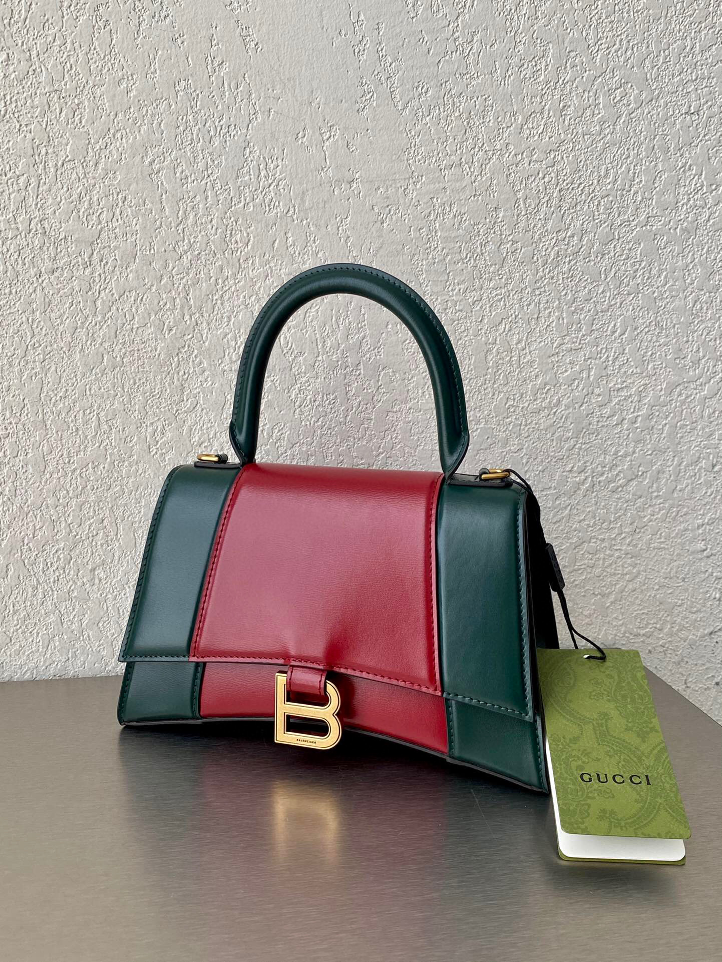 발렌시아가 Balenciaga x Gucci 681697 해커 프로젝트 스몰 아워글래스 핸드백 23cm