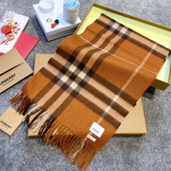 버버리 Burberry 스카프 캐시미어 브라운 30cm