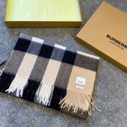 버버리 Burberry 스카프 캐시미어 캬멜 36cm