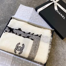 샤넬 CHANEL 스카프 캐시미 화이트