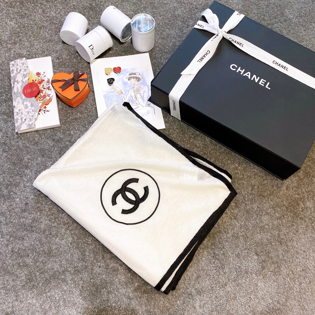 샤넬 CHANEL 스카프 캐시미어 베이지