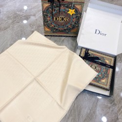 디올 Dior OBLIQUE 스카프 미색 140cm