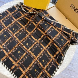 펜디 FENDI 스카프 블랙 90cm