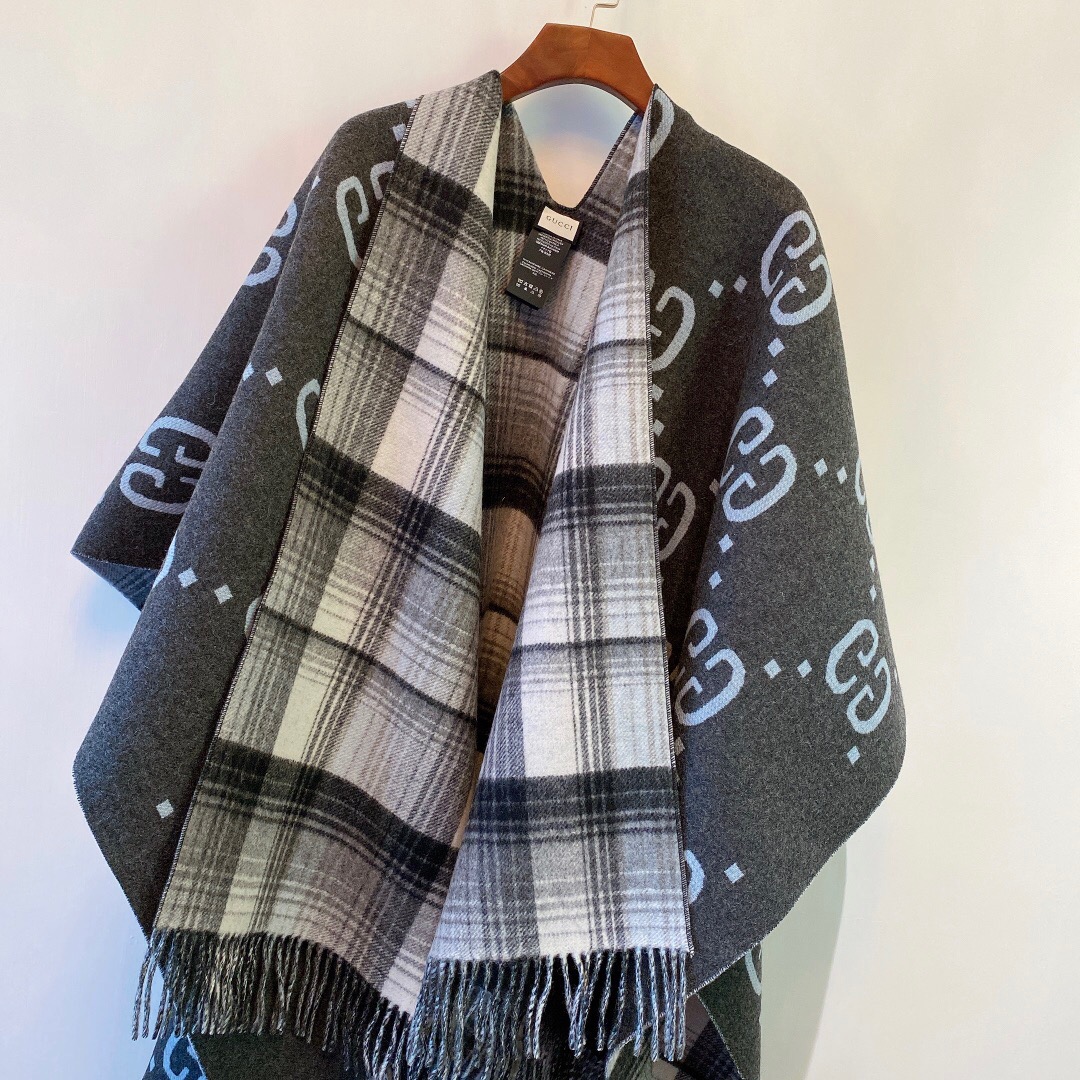 구찌 Gucci 울 캐시미어 케이프