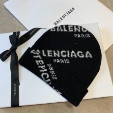 발렌시아가 BALENCIAGA 캐시미어 볼 모자 블랙