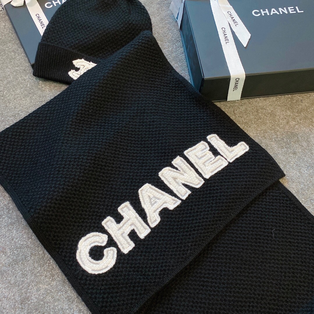 샤넬 CHANEL 스카프 캐시미어 블랙