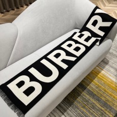 버리 Burberry 스카프 캐시미어 블랙&화이트