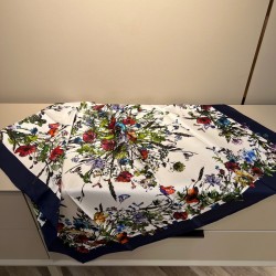 디올 Dior D-Millefiori 스카프 네이비 90cm