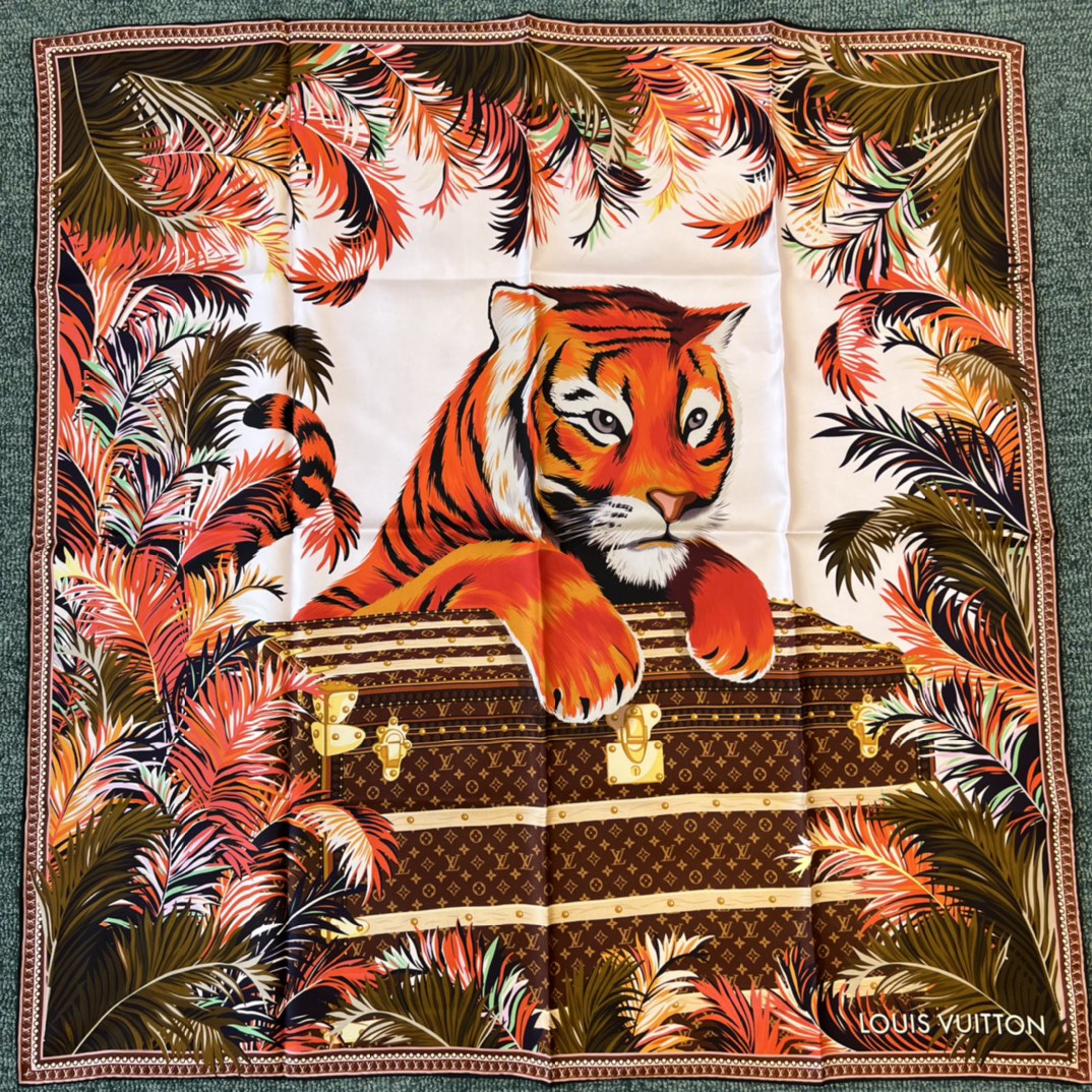 루이비통 Louis Vuitton M773367 Precious Tiger 스카프 90cm