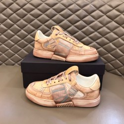 발렌티노 Valentino 송아지 가죽 & 패브릭 밴드 VL7N 로우탑 스니커즈