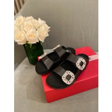 Roger Vivier Slidy Viv' Strass 버클 샌들