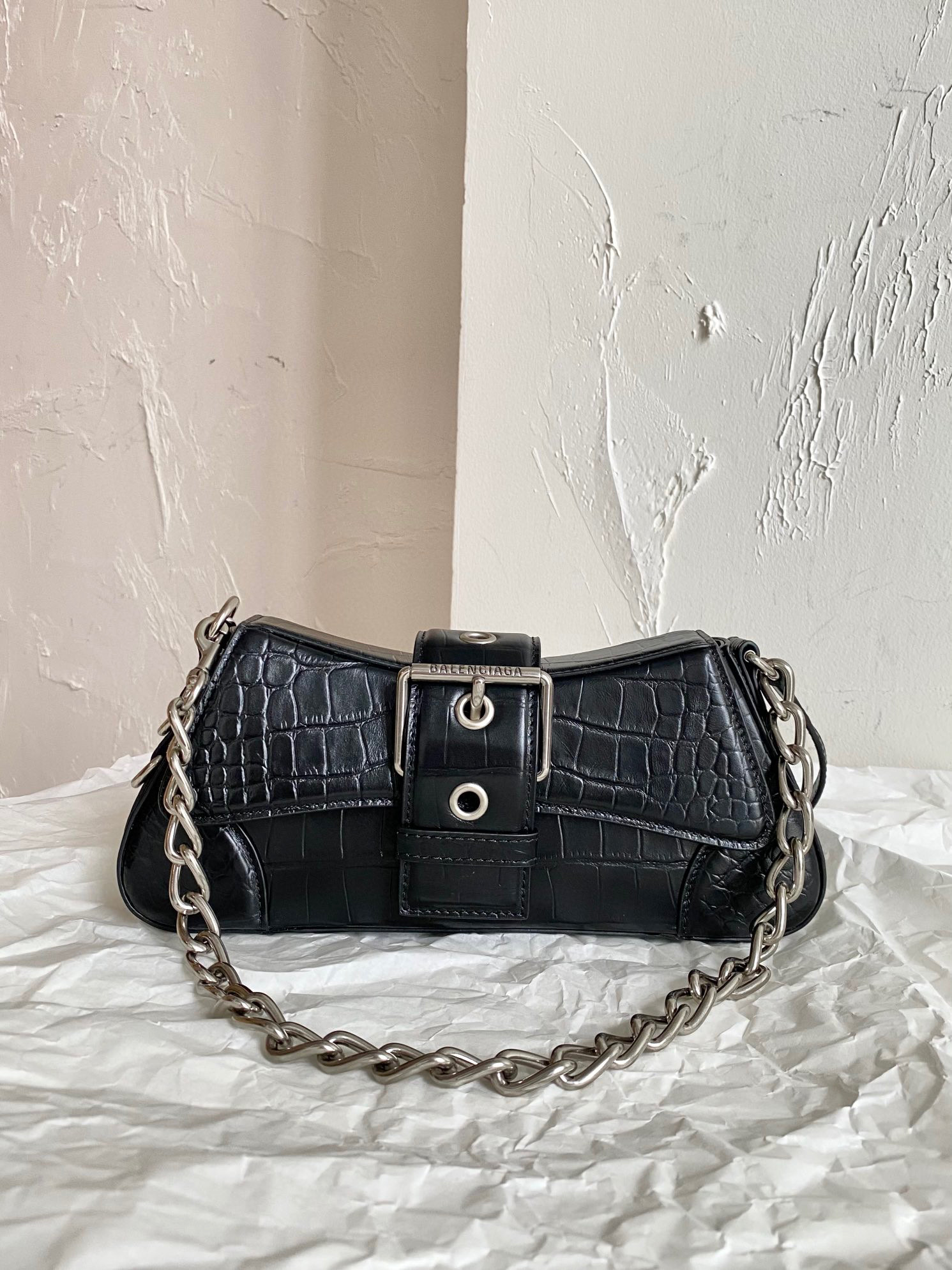 발렌시아가 Balenciaga LINDSAY 스몰 숄더백 701141 블랙