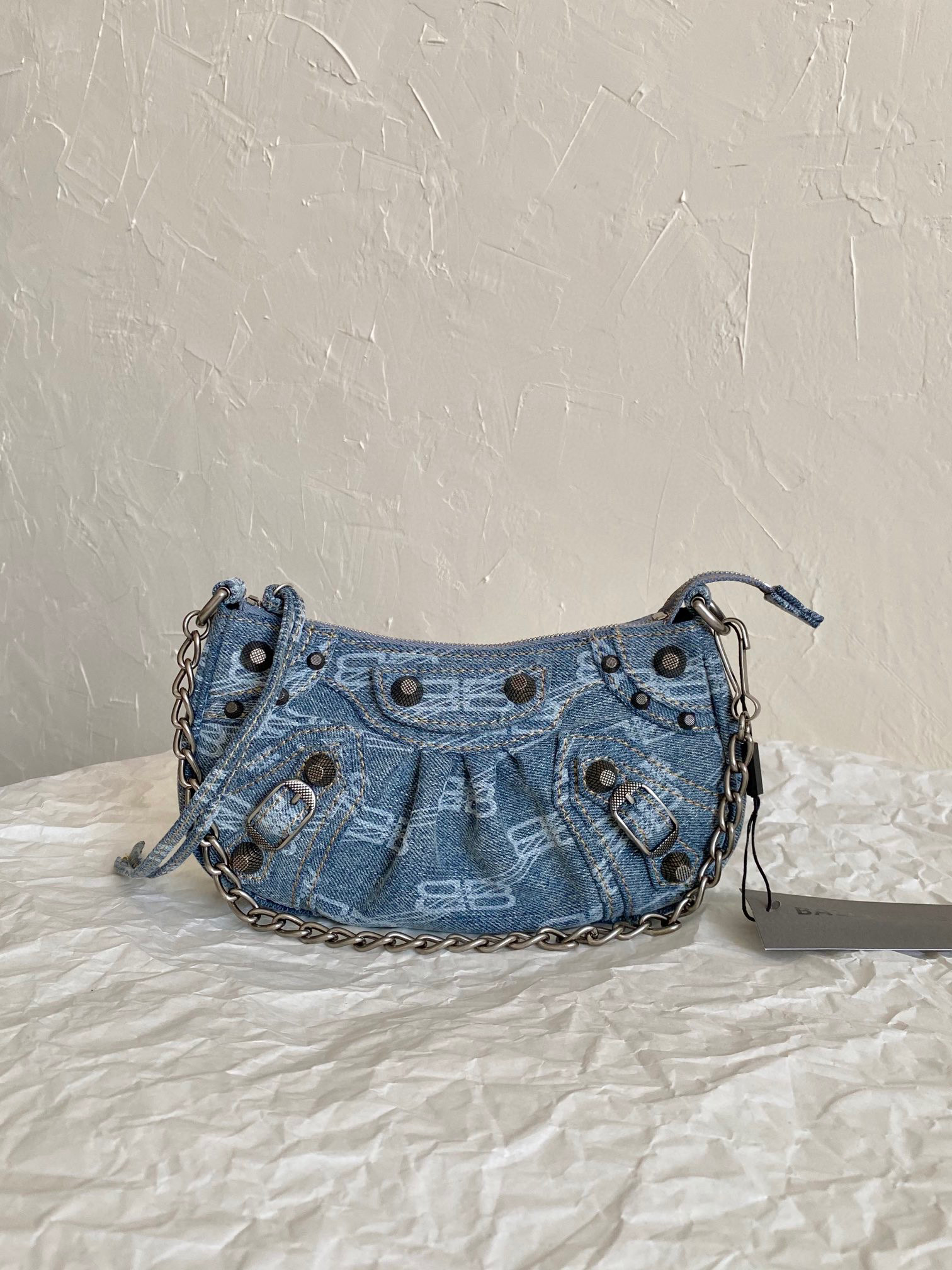 발렌시아가 Balenciaga LE CAGOLE MINI 체인백 695814 파란색의