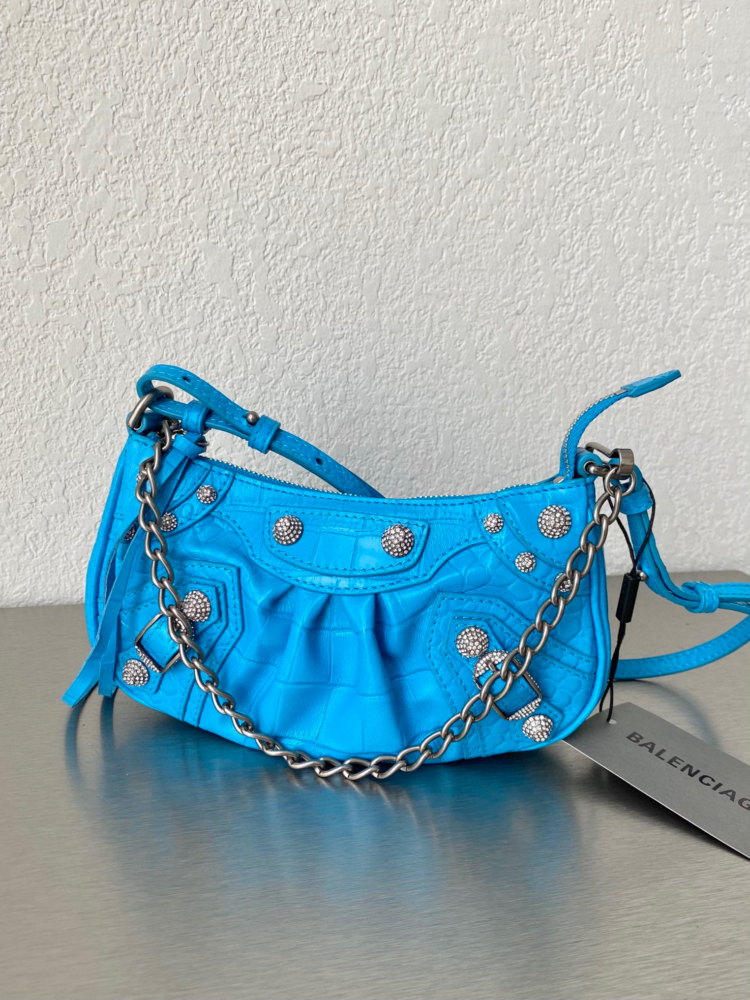 발렌시아가 Balenciaga LE CAGOLE MINI 체인백 695814 화이트