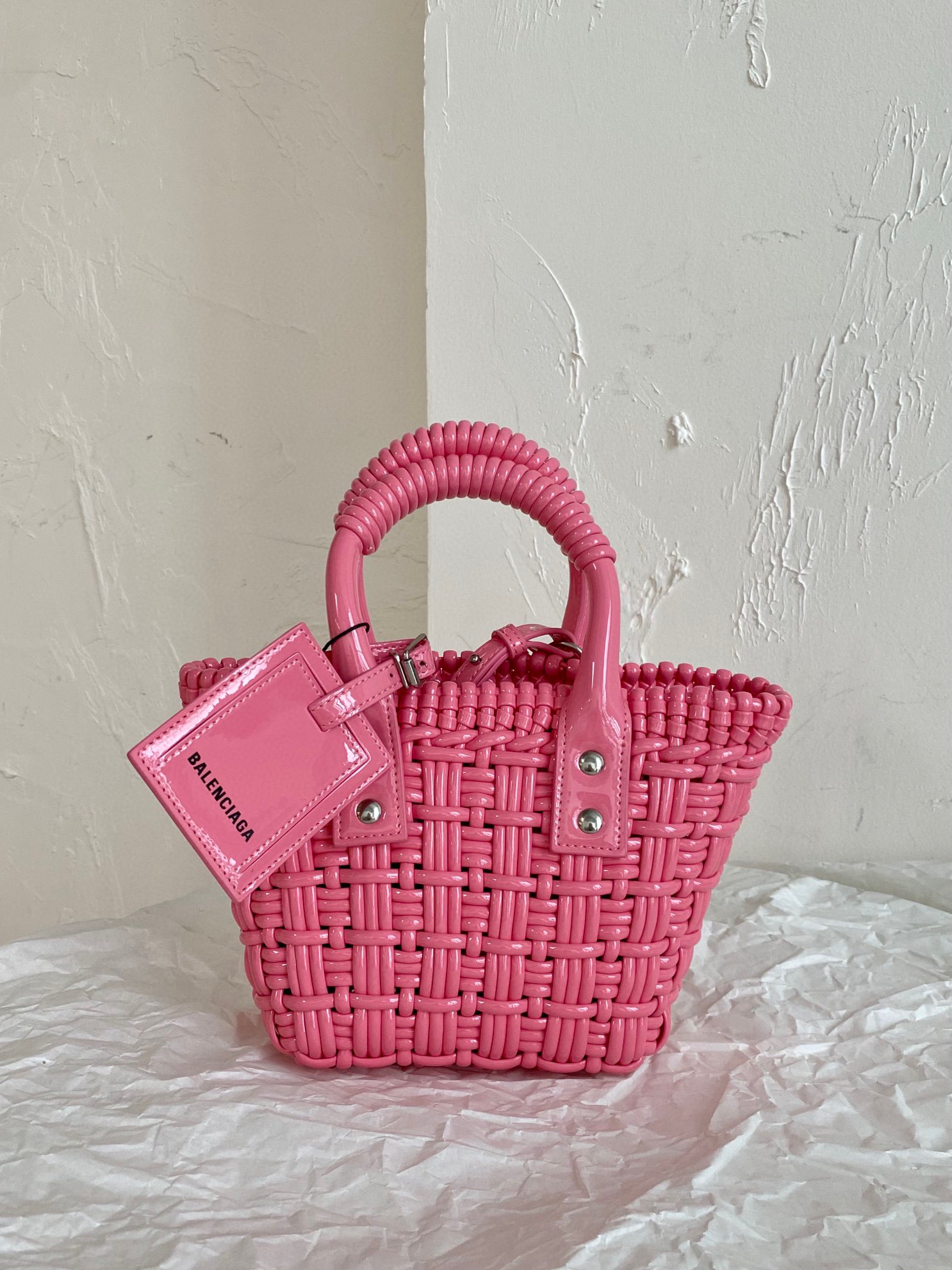 발렌시아가 Balenciaga BISTRO XXS 스트랩 678028 분홍색