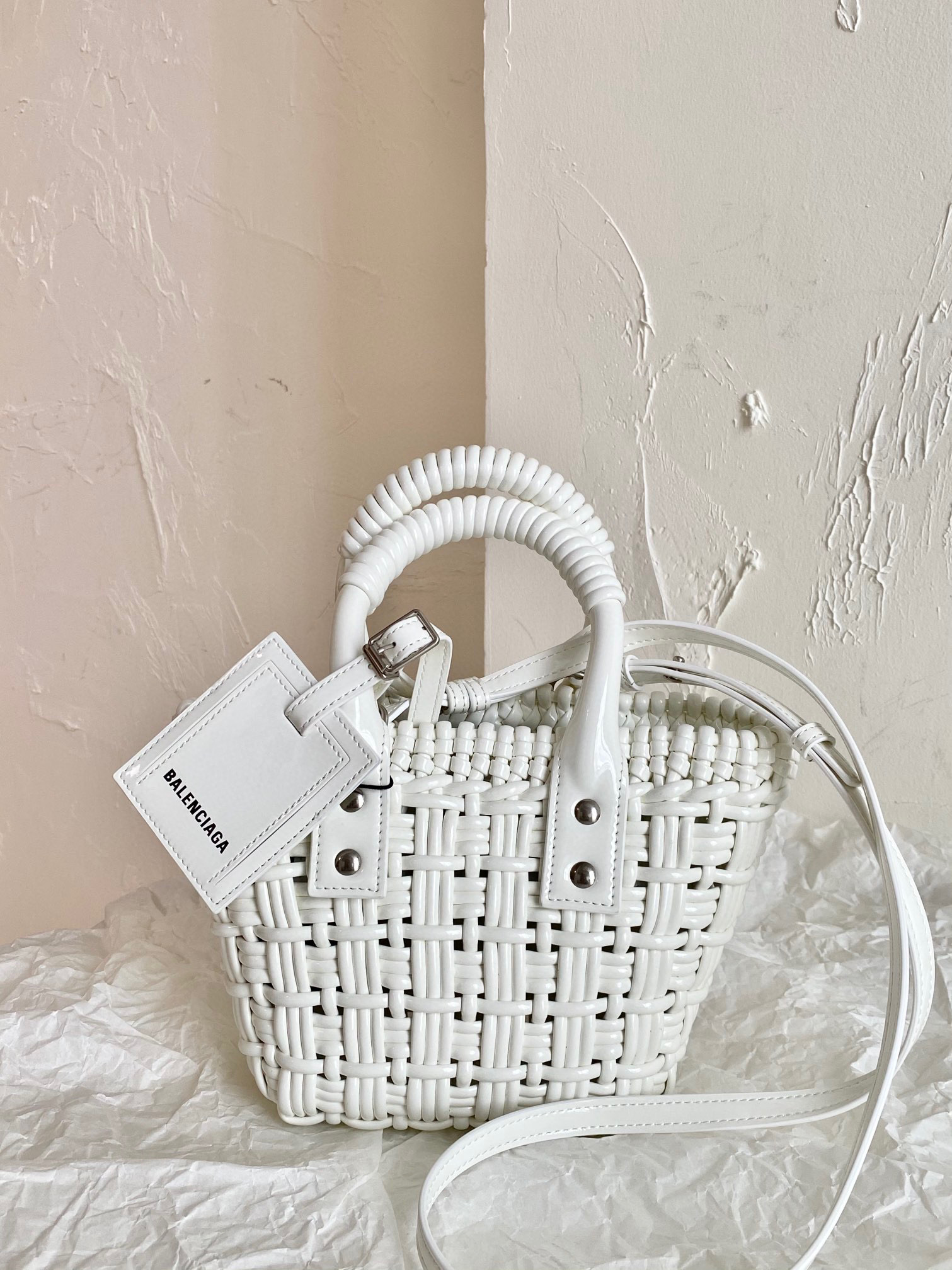 발렌시아가 Balenciaga BISTRO XXS 스트랩 678028 화이트