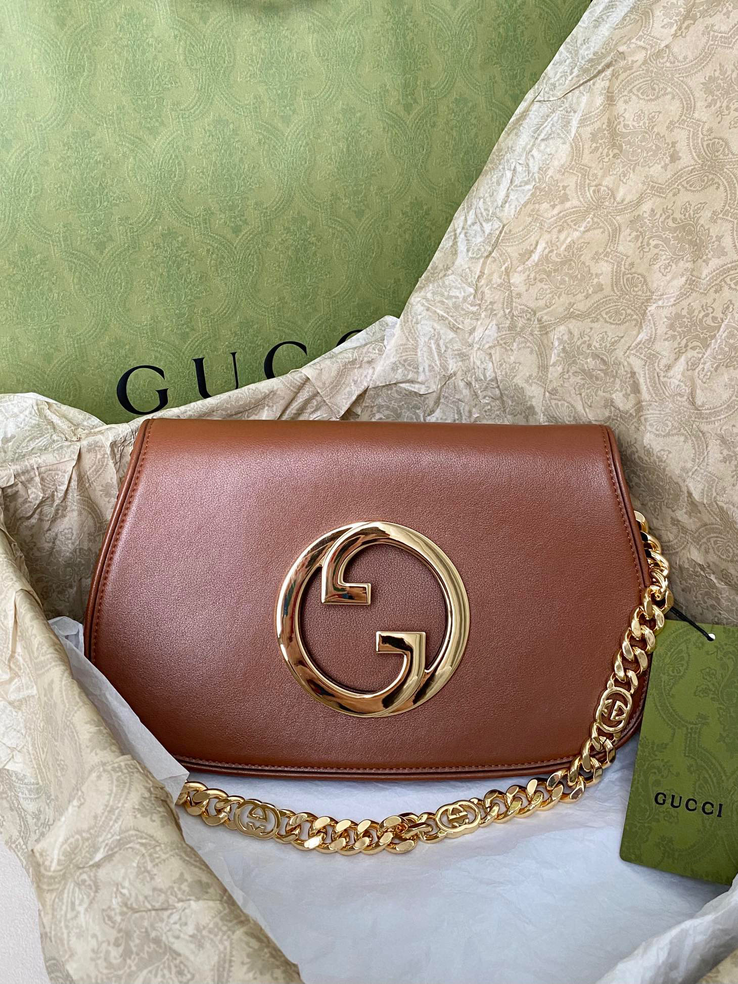 구찌 Gucci Gucci Blondie 숄더백 699268 갈색
