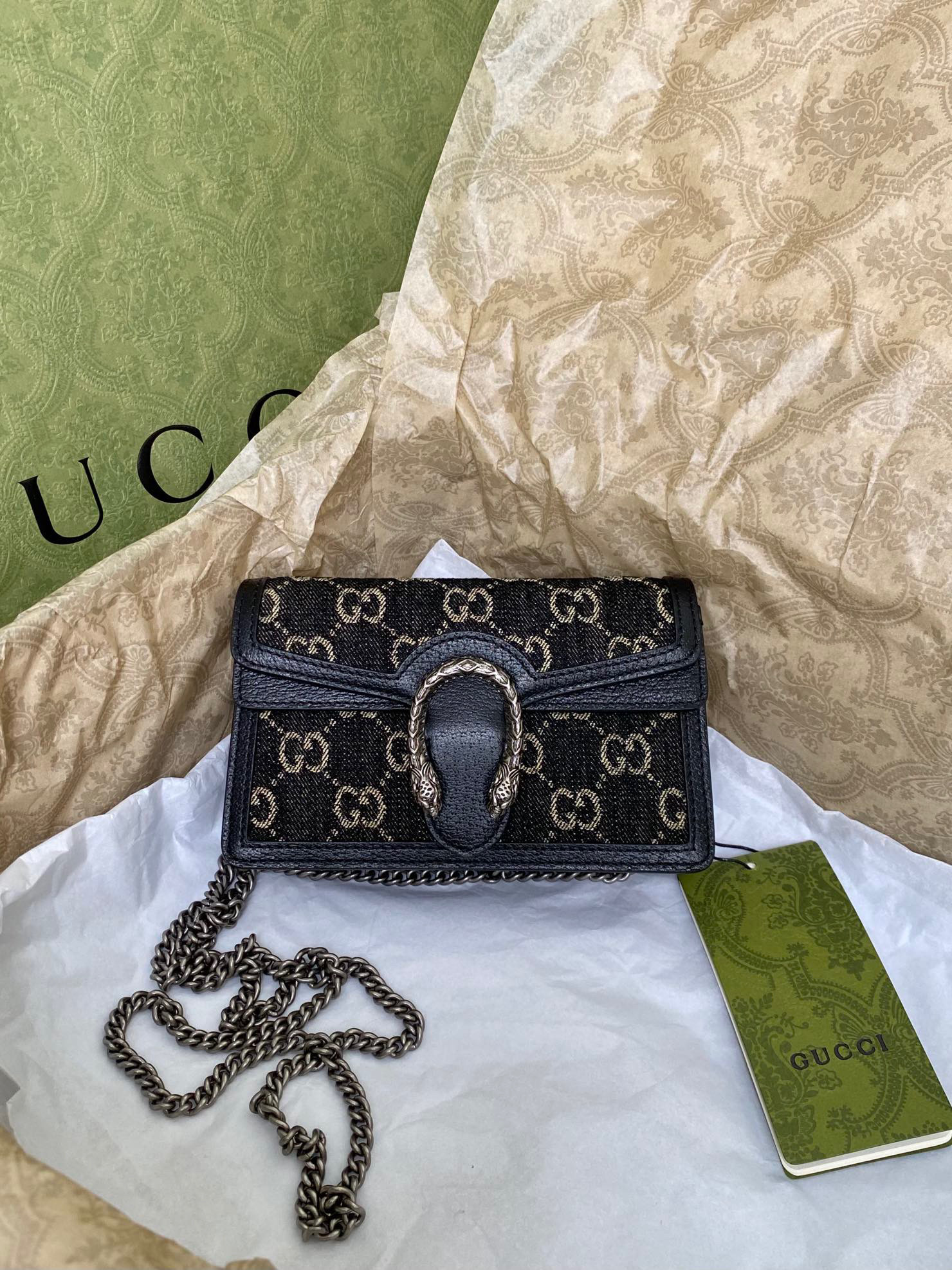 구찌 Gucci Dionysus GG 수퍼 미니백 476432 블랙