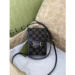 구찌 Gucci Gucci Horsebit 점보 GG 미니백 625615 블랙