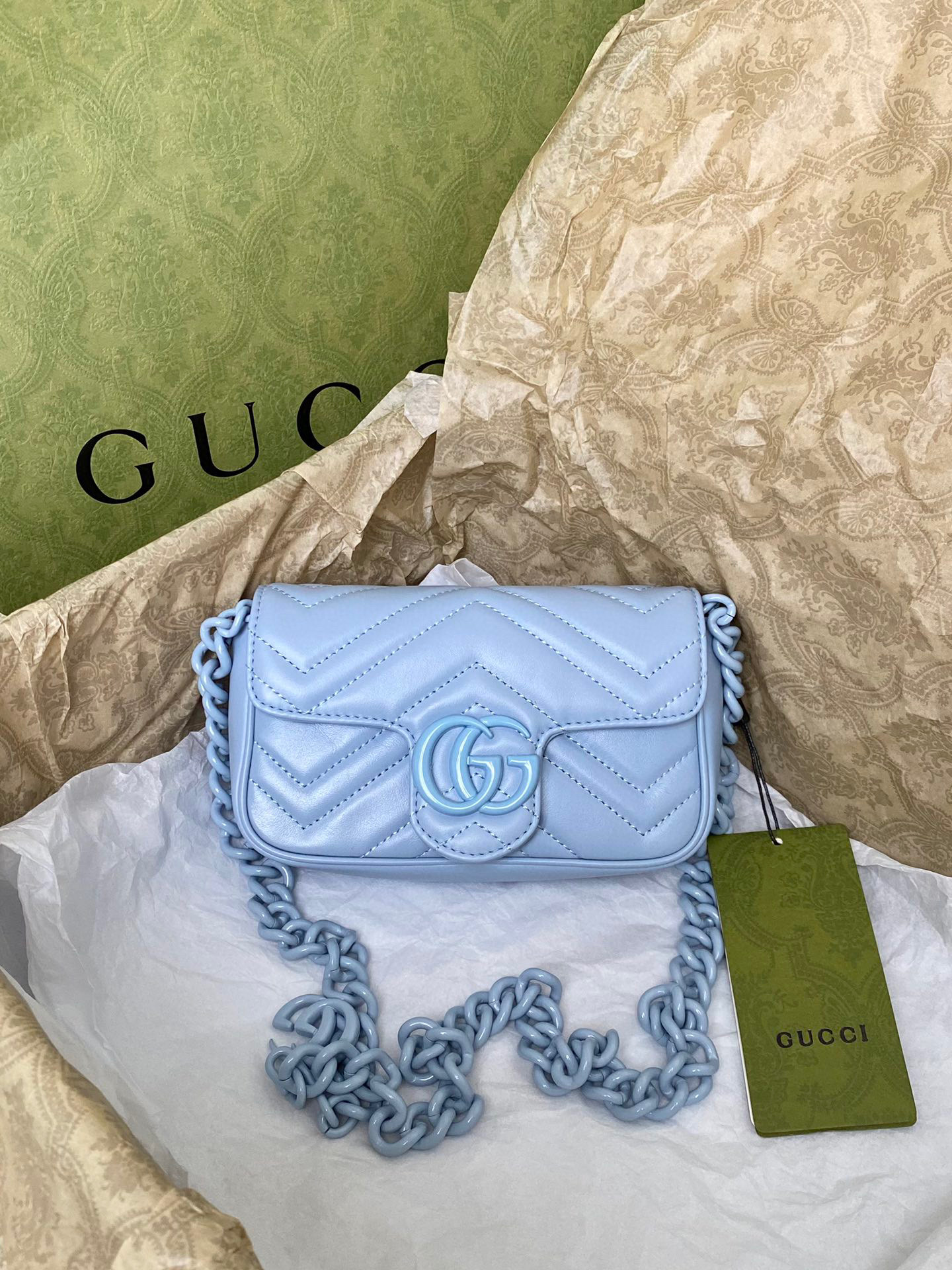 구찌 Gucci GG Marmont 벨트백 699757 블루