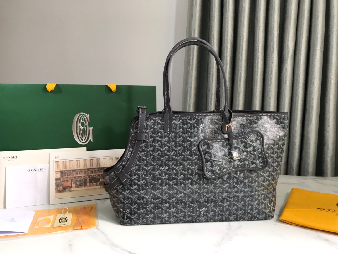 고야드 Goyard chien Gris & Pocket  토트 백 33.5CM