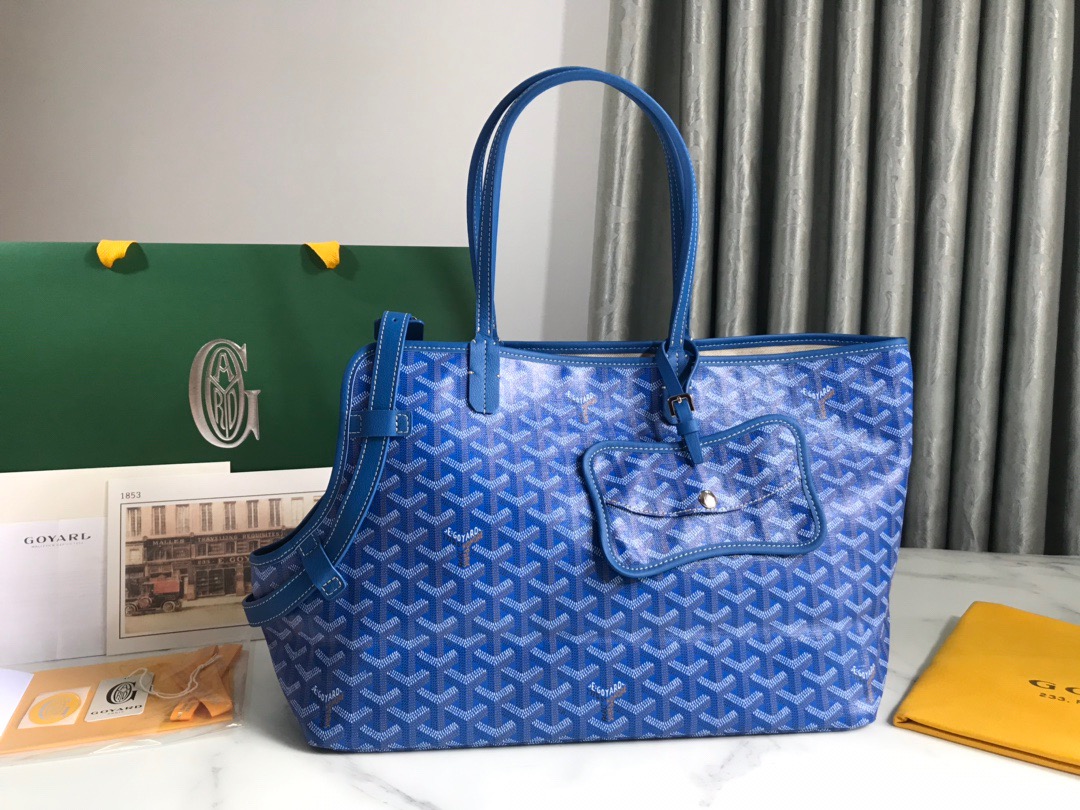 고야드 Goyard chien Gris & Pocket  토트 백 33.5CM