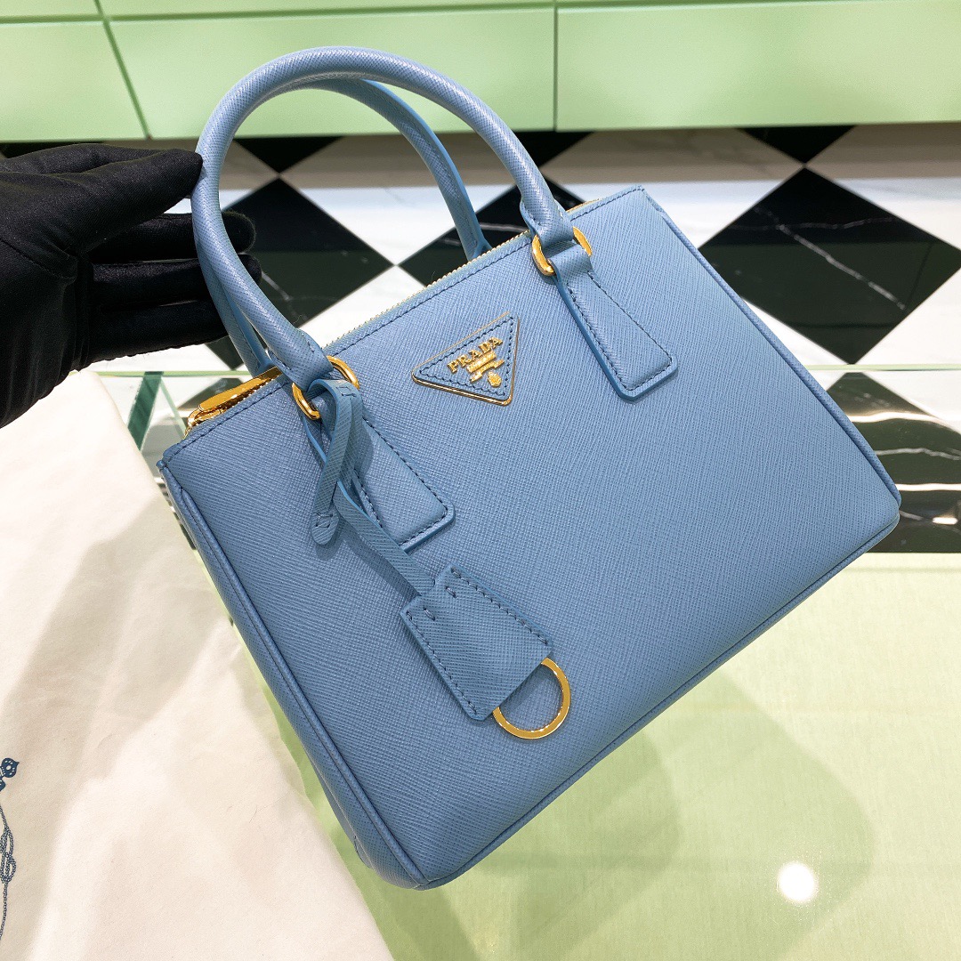 프라다 Prada 1BA896 갤러리아 스몰 사피아노 가죽 핸드백 24.5CM