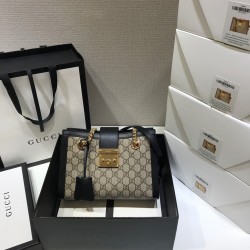 구찌 Gucci 498156 Padlock [패들락] GG 수프림 캔버스 숄더백 26CM