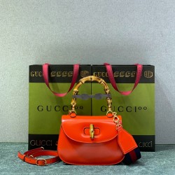 구찌 Gucci 675797 Bamboo Aria 뱀부 스몰 탑 핸들백 21CM