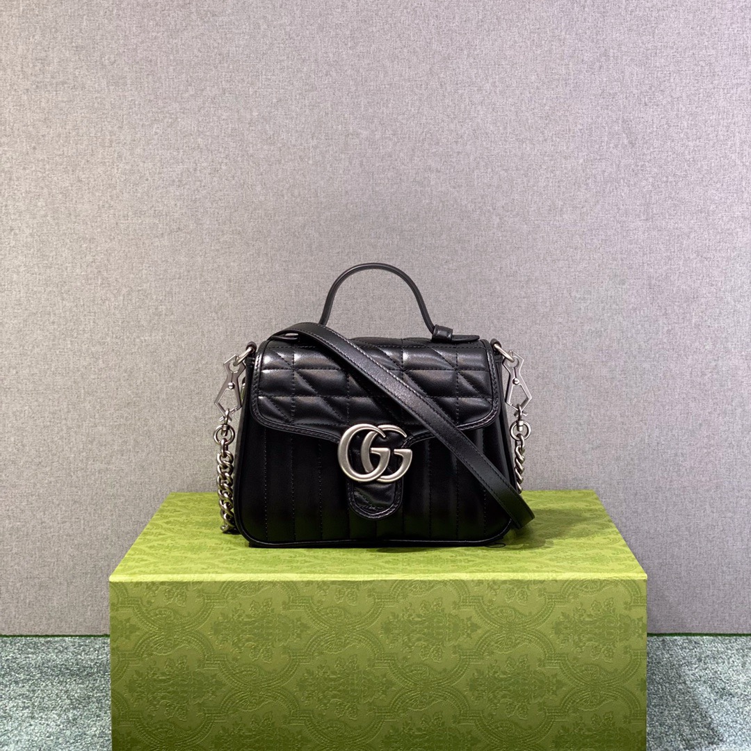 구찌 Gucci 583571 Marmont [GG 마몽] 미니 탑 핸들백 21CM