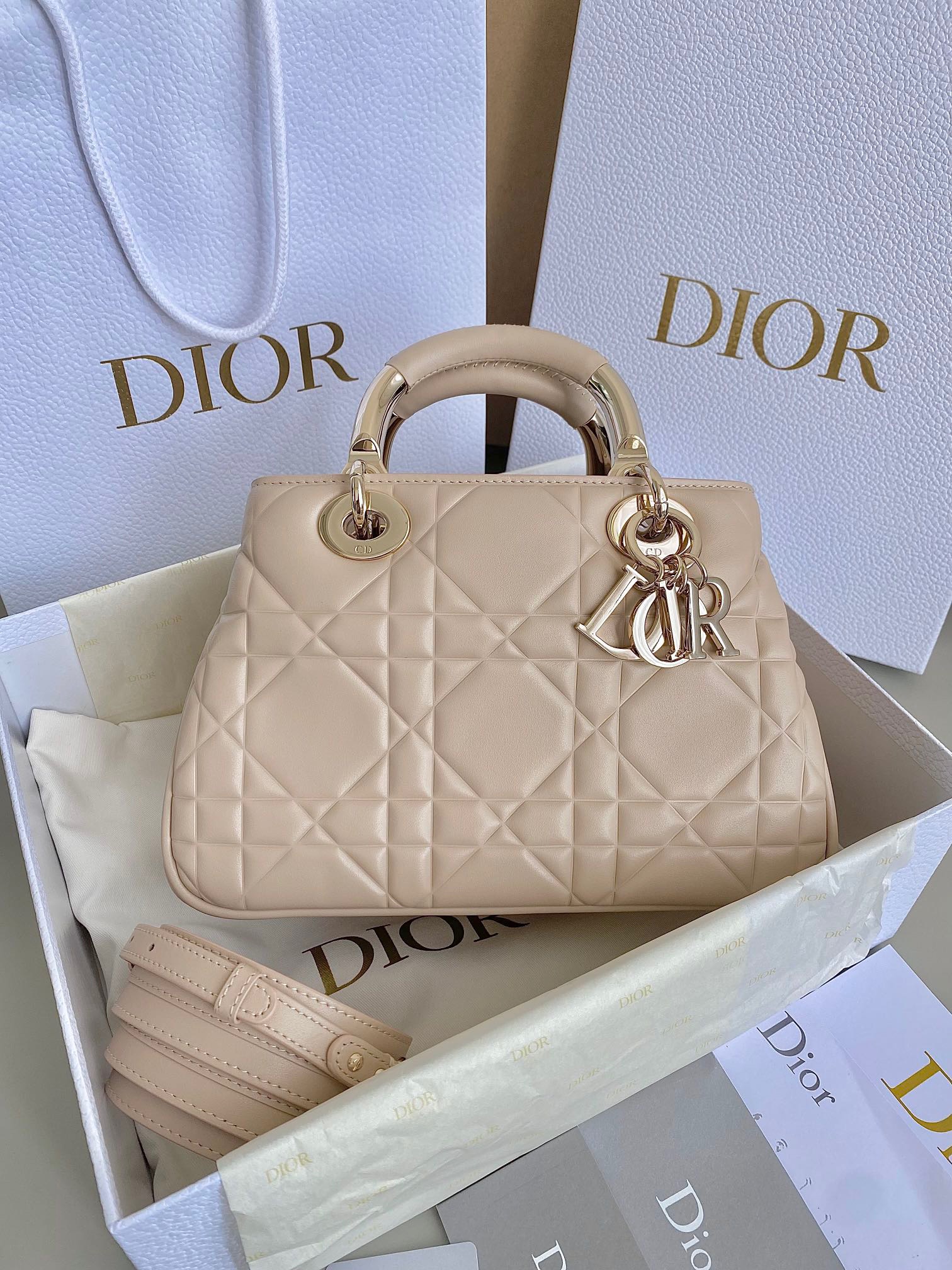 디올 Dior Lady 95.22 탑 핸들백 25CM