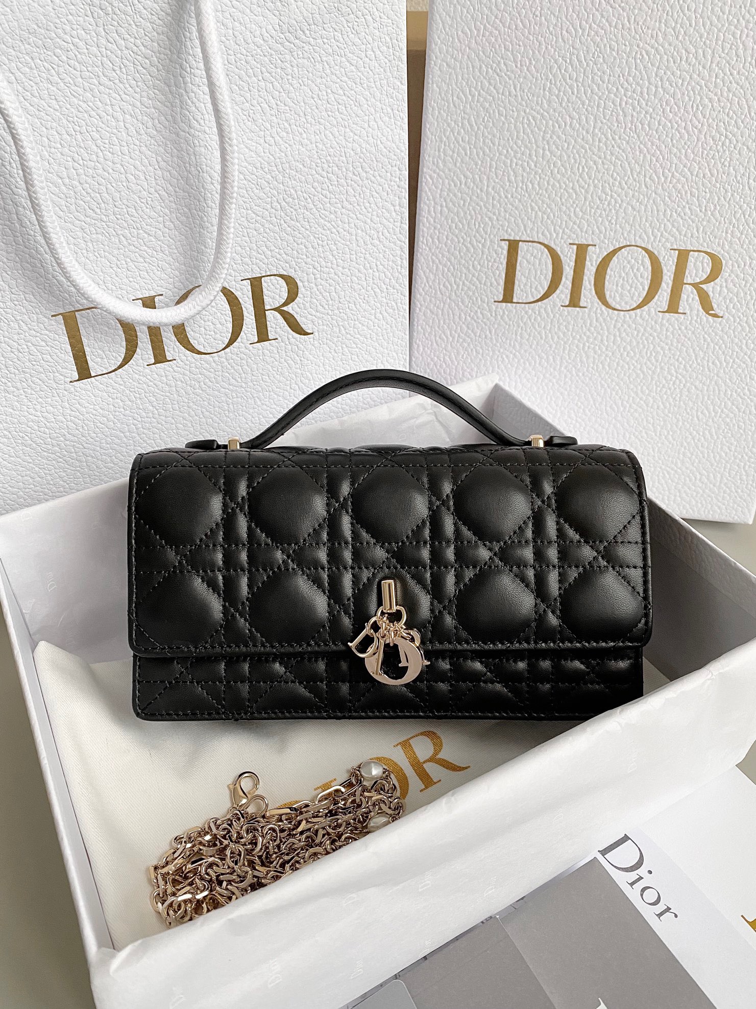 디올 Dior Lady 체인 클러치 21CM