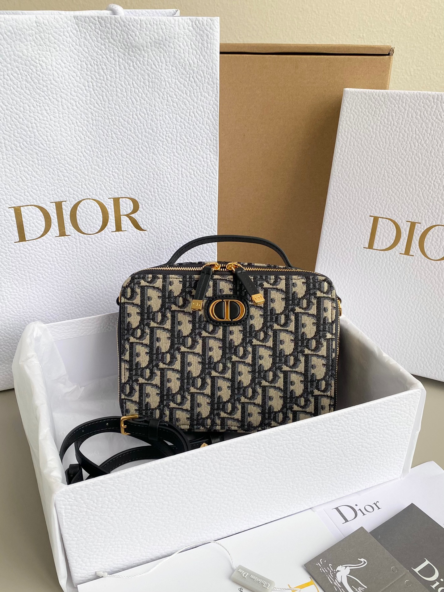 디올 Dior Caro 미니 카메라 케이스 18CM