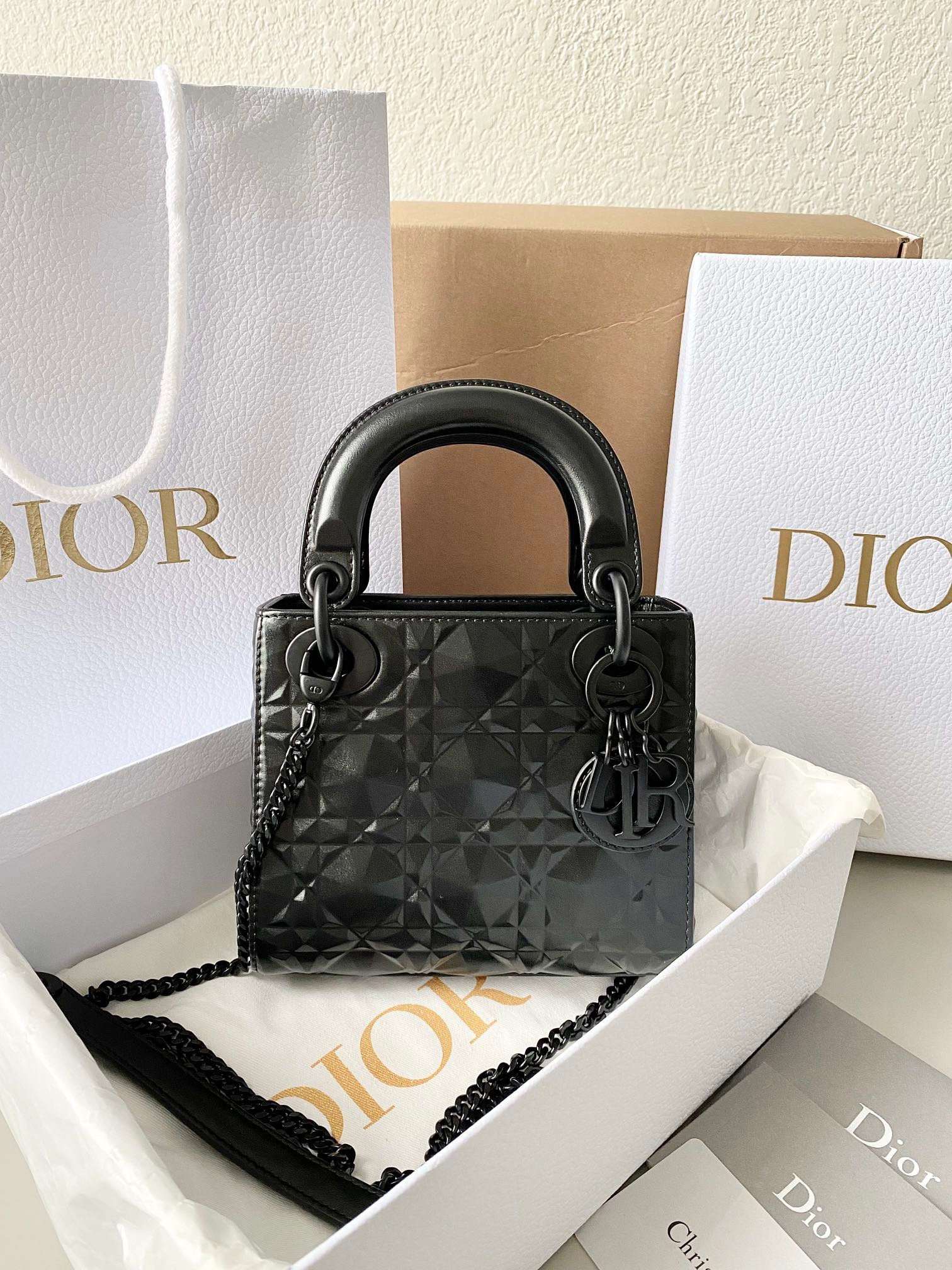디올 Dior Lady 탑 핸들백 17CM