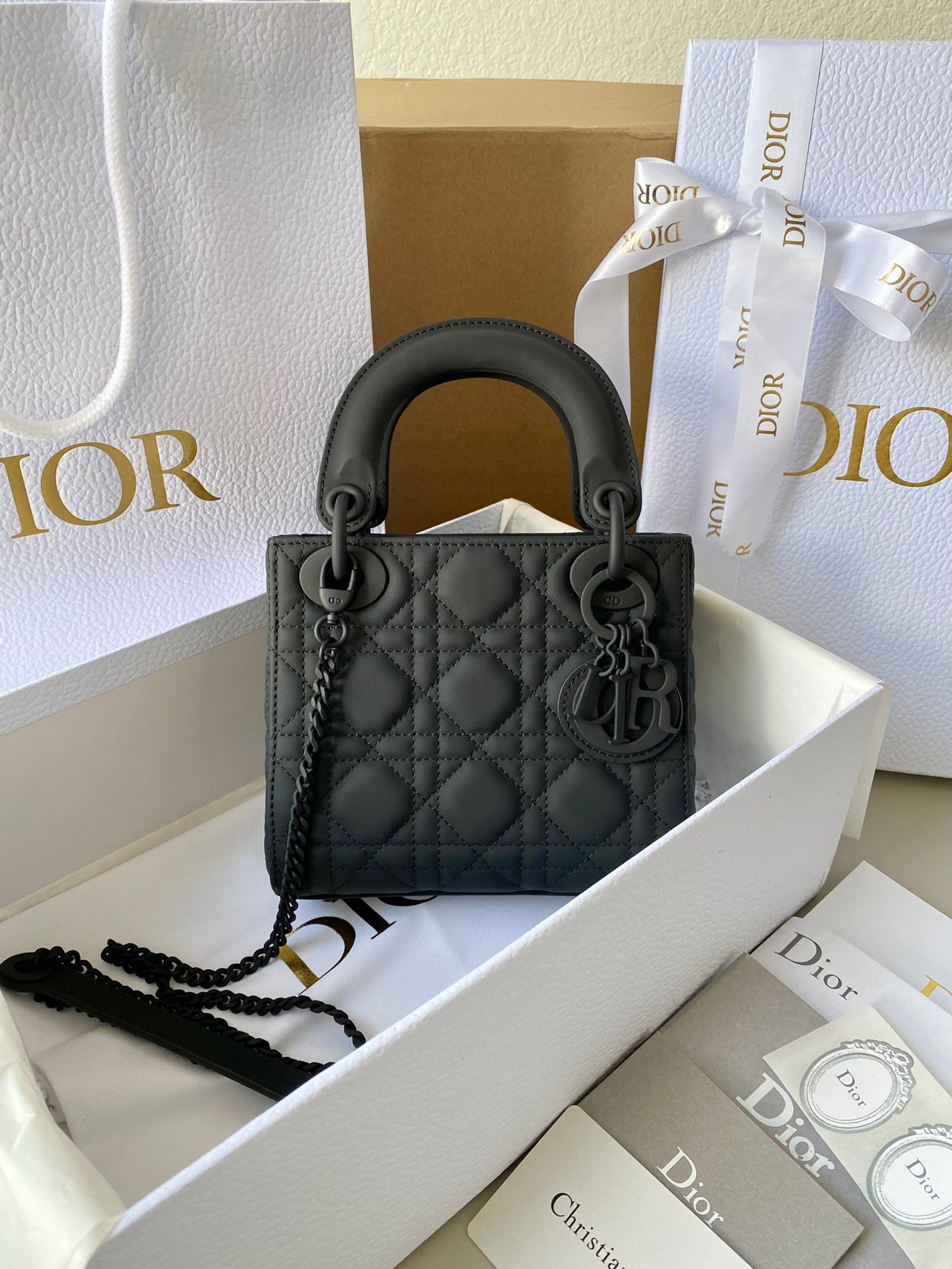 디올 Dior Lady 탑 핸들백 17CM