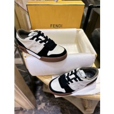 펜디 FENDI 펜디 매치 스웨이드 로우탑 스니커즈