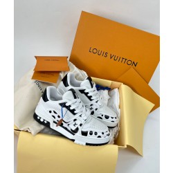 루이비통 Louis Vuitton x 야요이 쿠사마 LV 트레이너 스니커즈 블랙