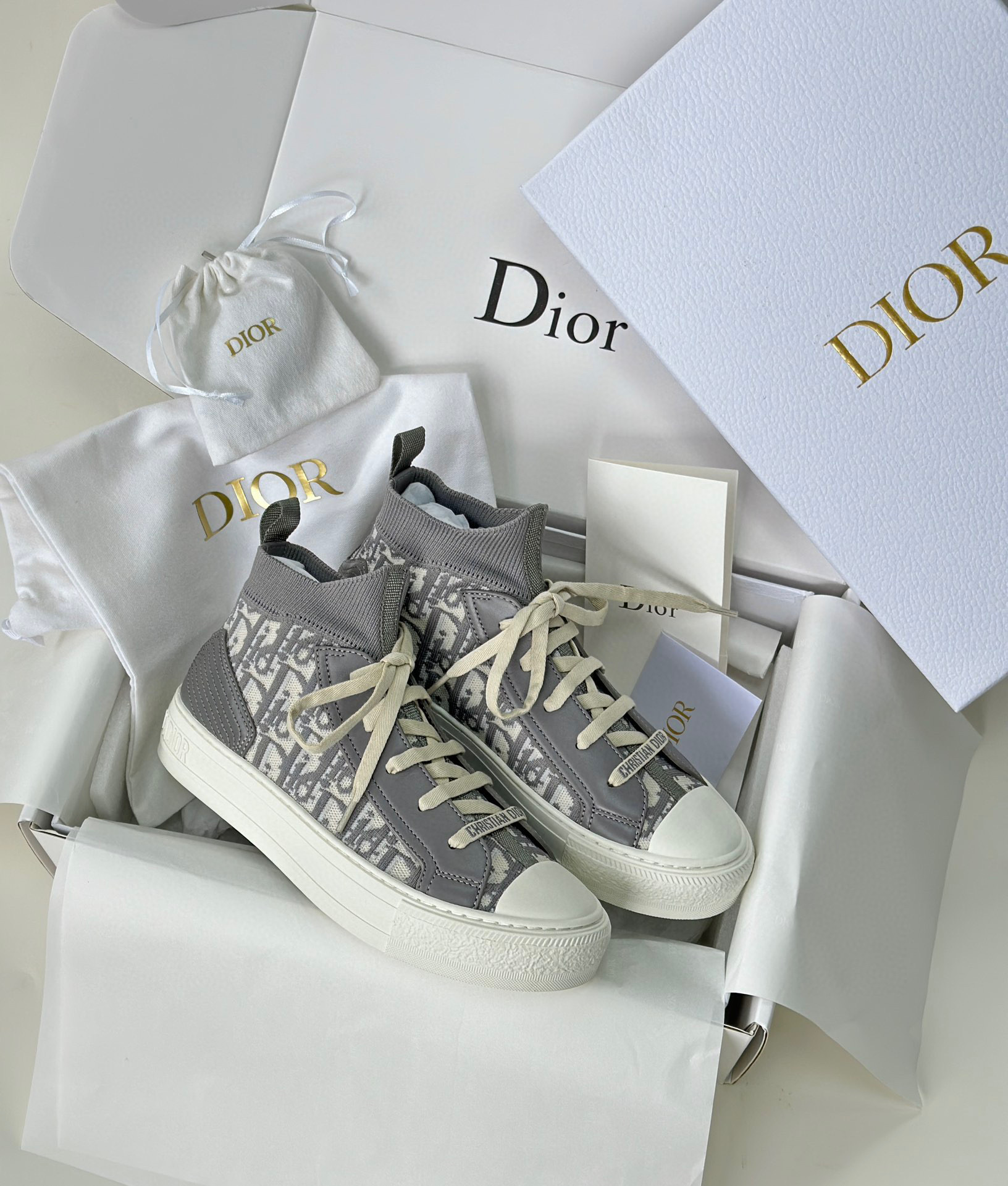 디올 Dior 워크앤디올 스니커즈 테크니컬 메쉬 그레이 디올 오블리크