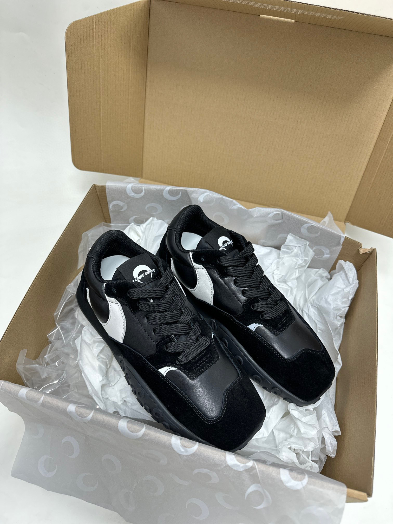 마린 세르 Marine Serre 문워크 스니커즈 블랙