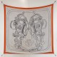 에르메스 Hermes 숄 Brides de Gala Applique Pique 140x140cm